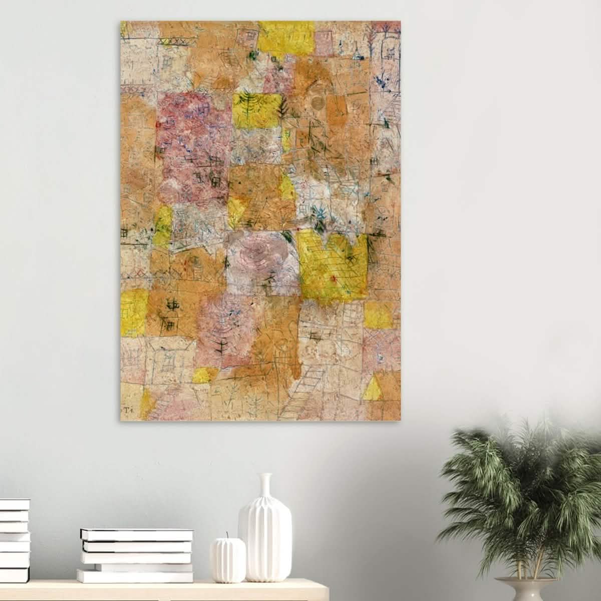 Suburban Idyll by Paul Klee - Wood Prints - 70x100 cm / 28x40″ - 10 mm