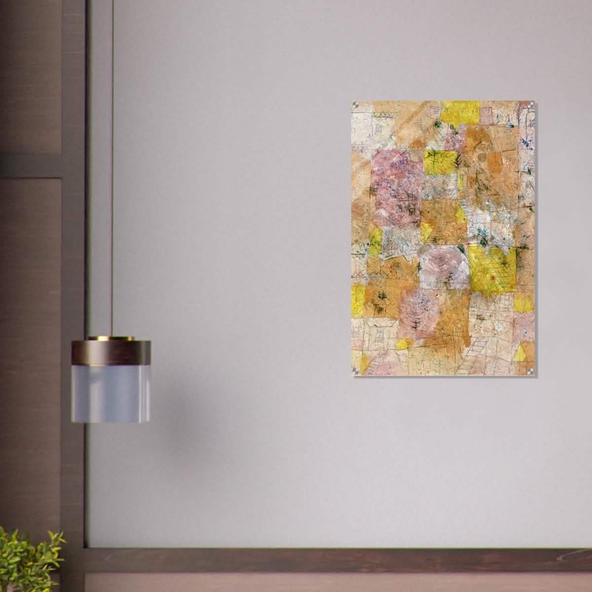 Suburban Idyll by Paul Klee - Acrylic Print - 60x90 cm / 24x36″ -