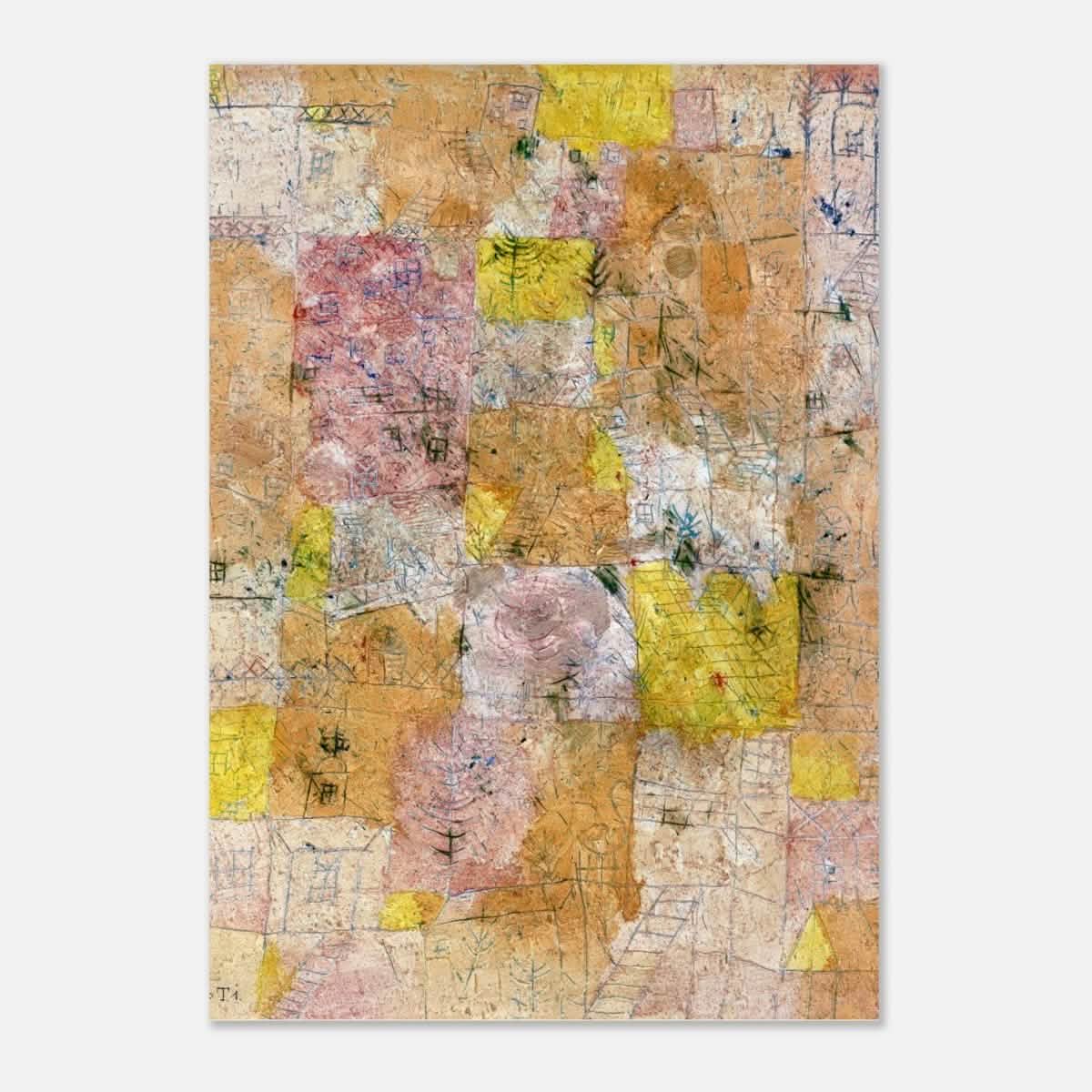 Suburban Idyll by Paul Klee - Aluminum Print - 70x100 cm / 28x40″ -