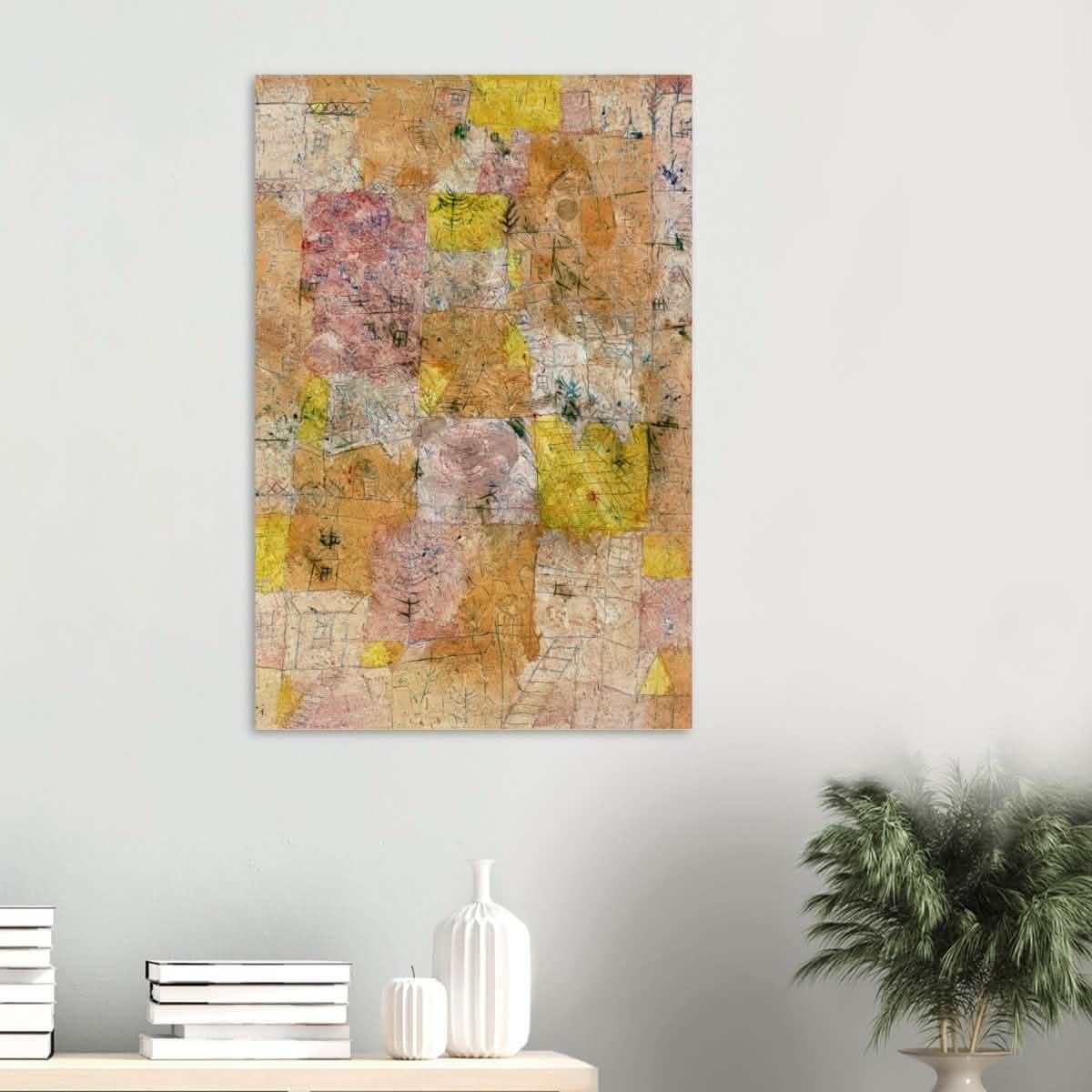 Suburban Idyll by Paul Klee - Wood Prints - 60x90 cm / 24x36″ - 20 mm