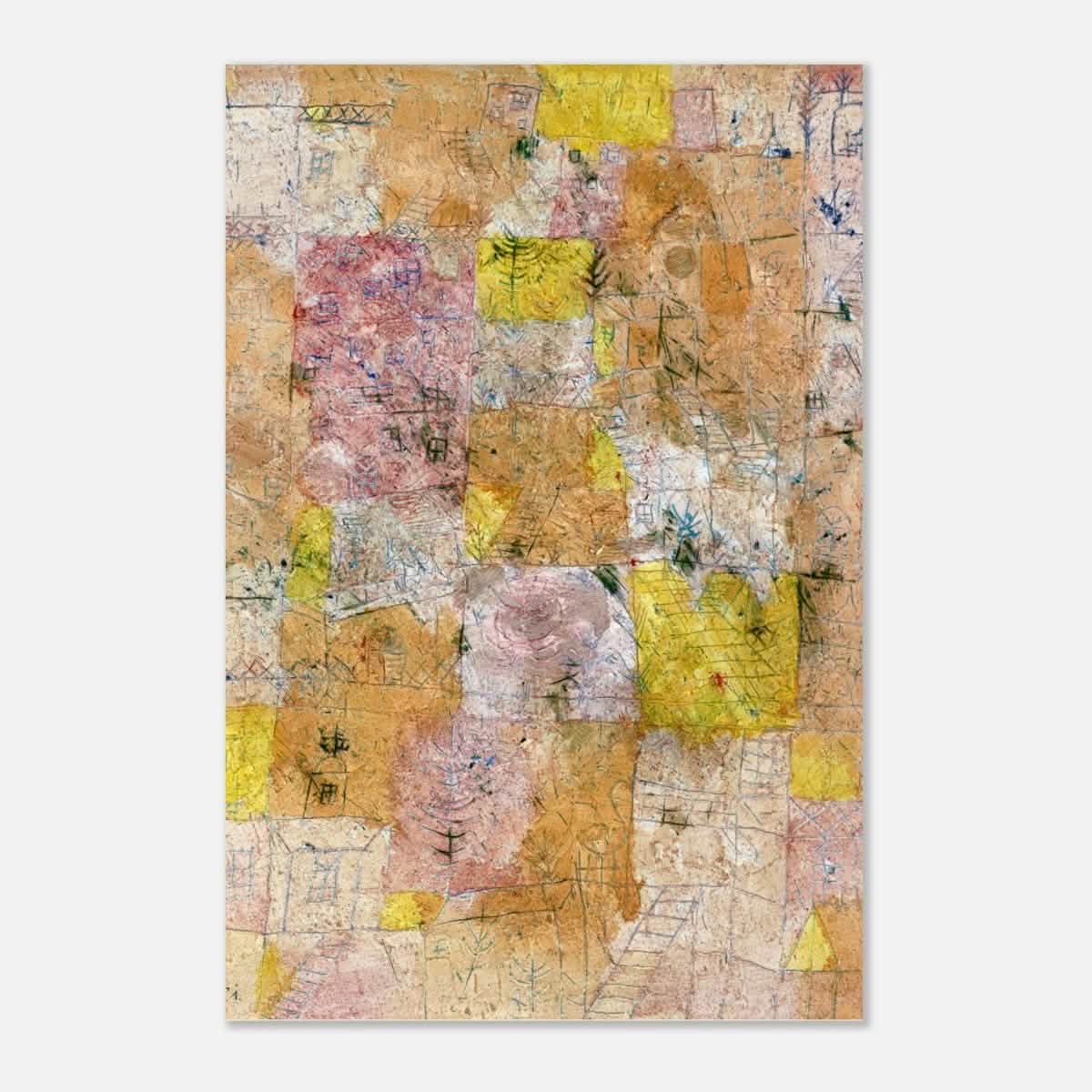 Suburban Idyll by Paul Klee - Aluminum Print - 60x90 cm / 24x36″ -