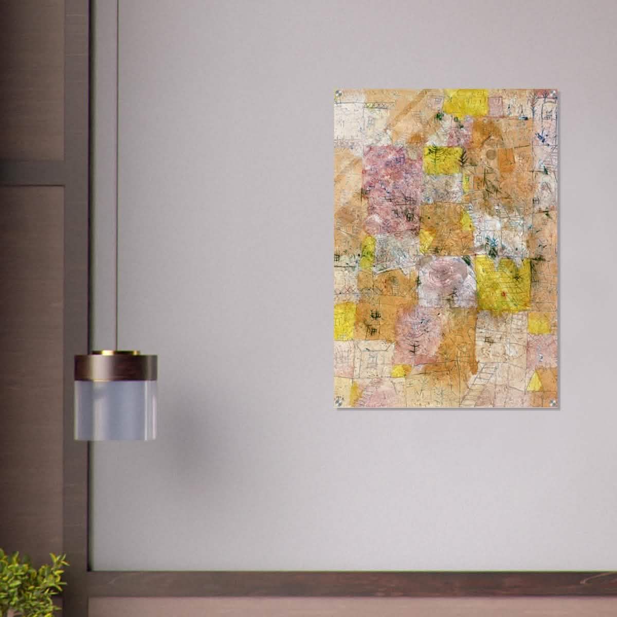 Suburban Idyll by Paul Klee - Acrylic Print - 70x100 cm / 28x40″ -