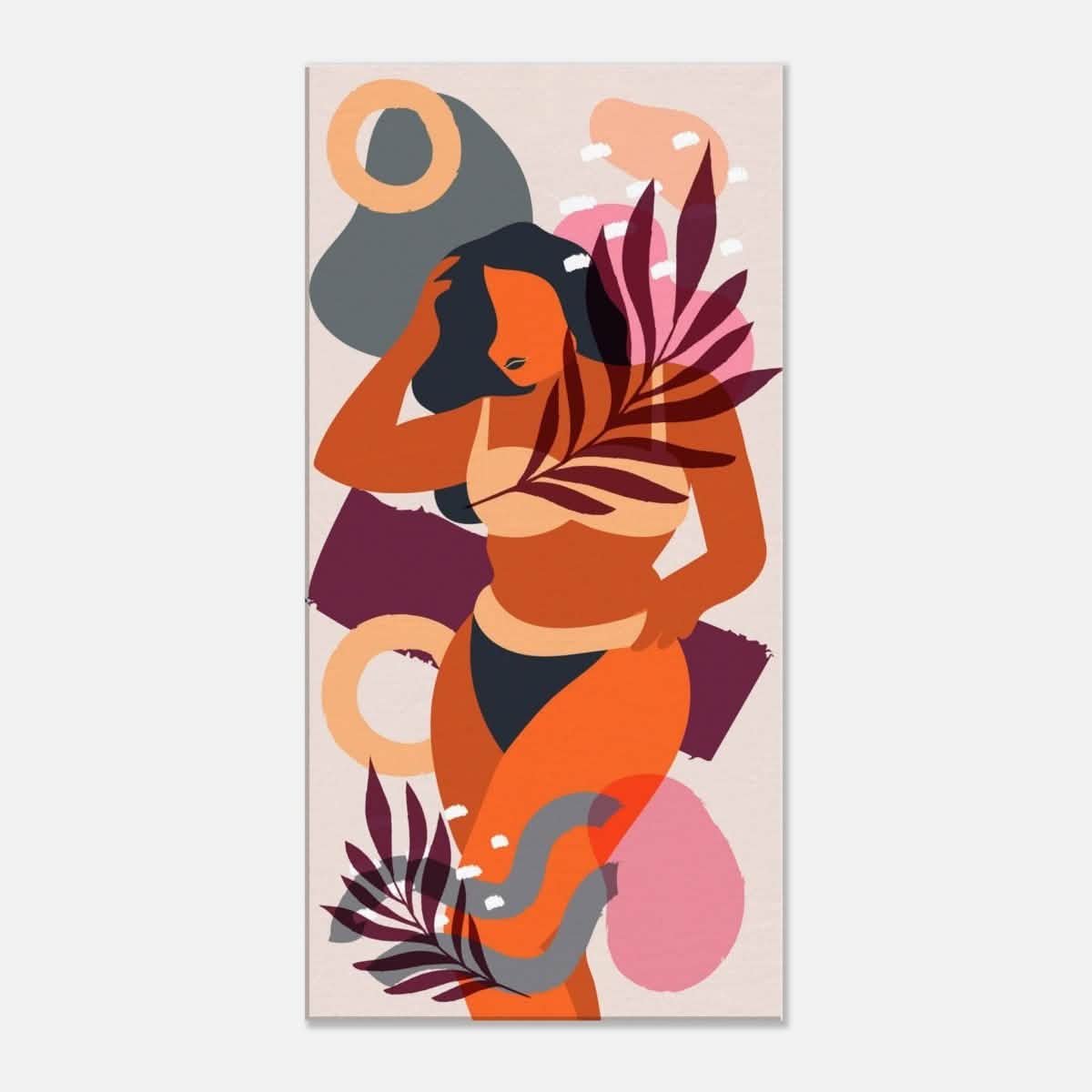 Sunlit Muse Canvas Print – Bold & Radiant Feminine Energy Art | 3 design options in 26 Sizes - 30x60 cm / 12x24″ - Design Option 2 -