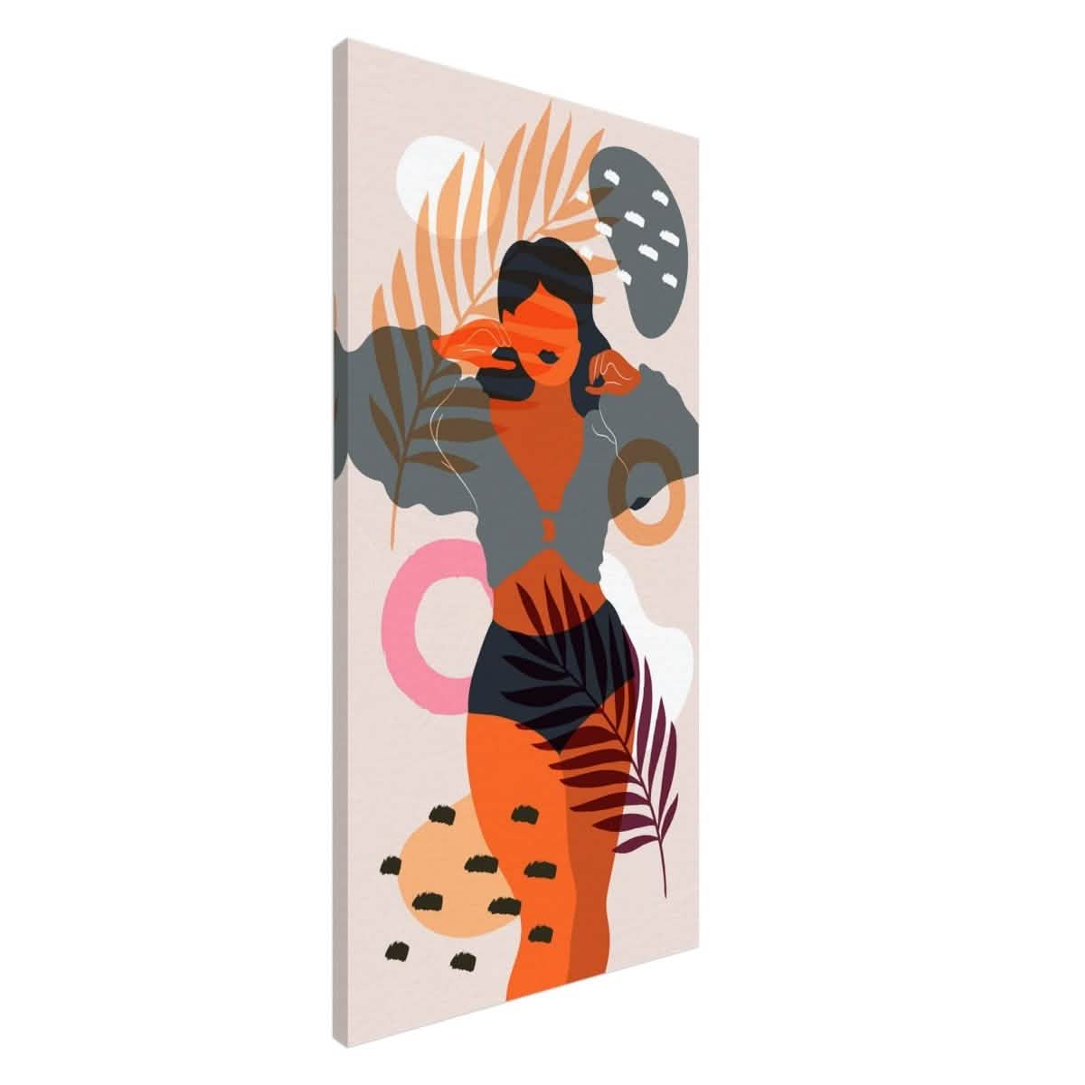 Sunlit Muse Canvas Print – Bold & Radiant Feminine Energy Art | 3 design options in 26 Sizes - 50x100 cm / 20x40″ - Design Option 1 -