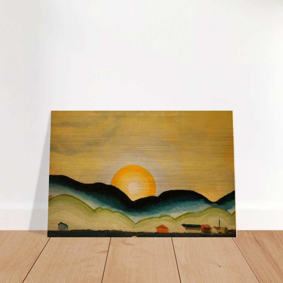 Sunrise, North Harbor by Arthur Dove - Brushed Aluminum Print - 30x45 cm / 12x18″ -