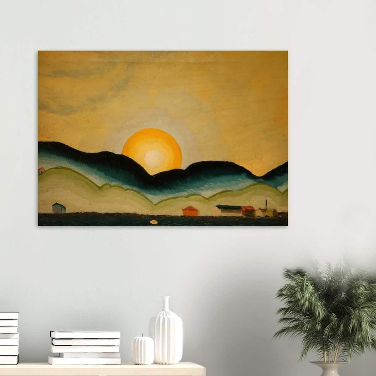 Sunrise, North Harbor by Arthur Dove - Wood Prints - 70x100 cm / 28x40″ - 20 mm