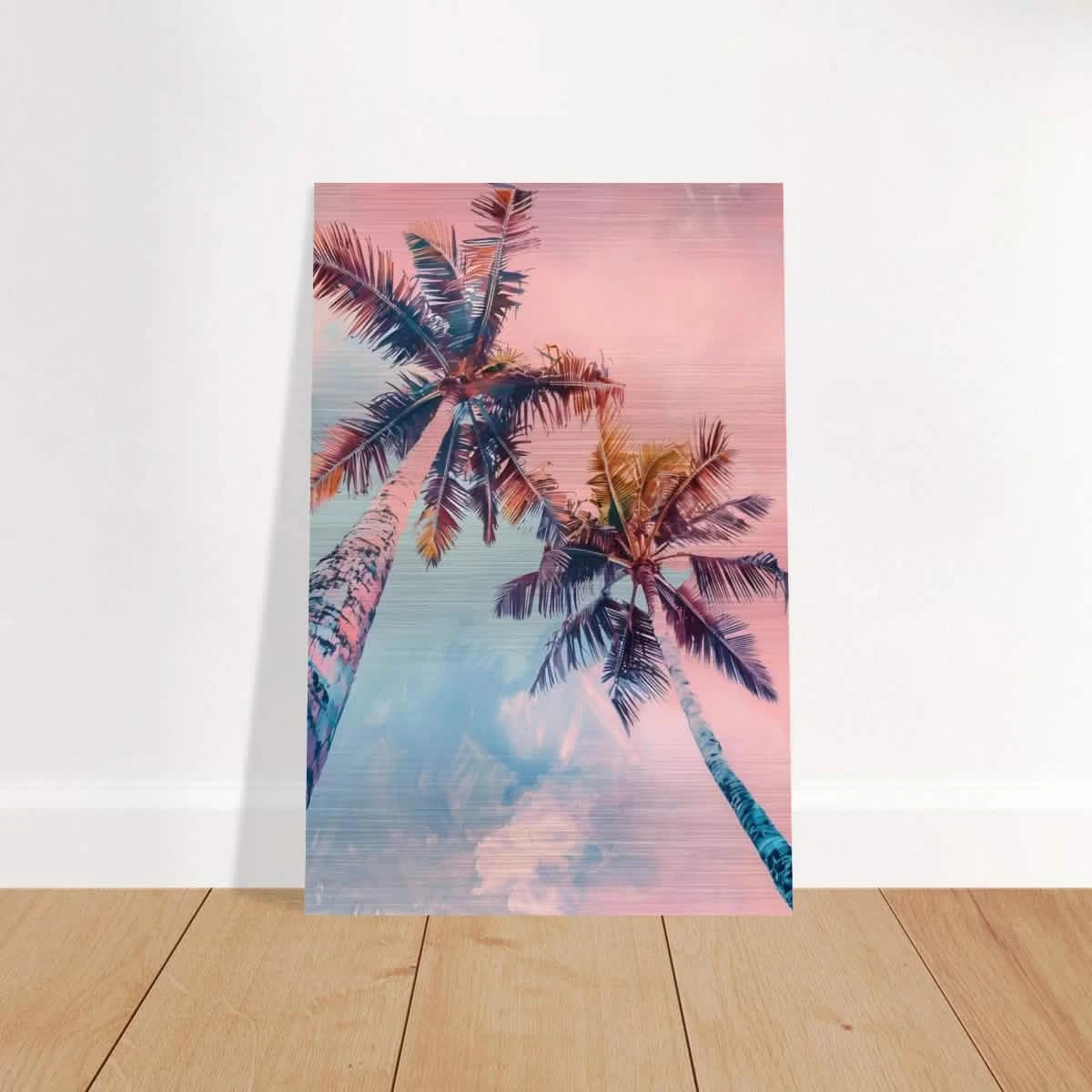 “Sunset Palms” | Wall Art Print - Brushed Aluminum Print - 50x75 cm / 20x30″ -