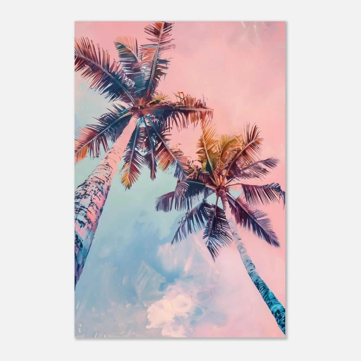 “Sunset Palms” | Wall Art Print - Aluminum Print - 20x30 cm / 8x12″ -