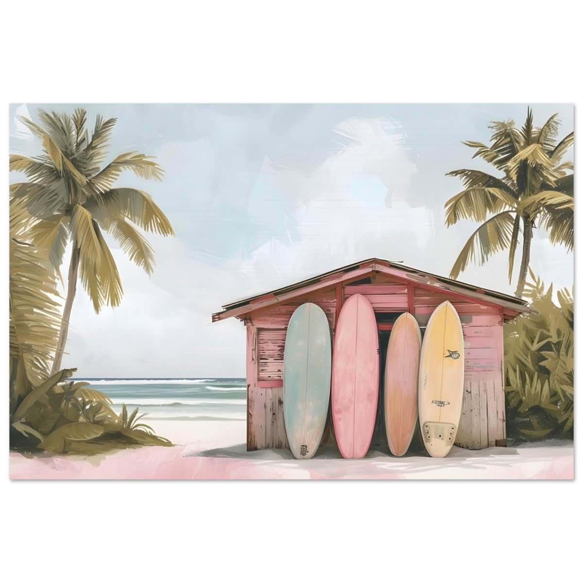 Surfside Retreat | Modern Coastal Wall art Print - Aluminum Print - 60x90 cm / 24x36″ -