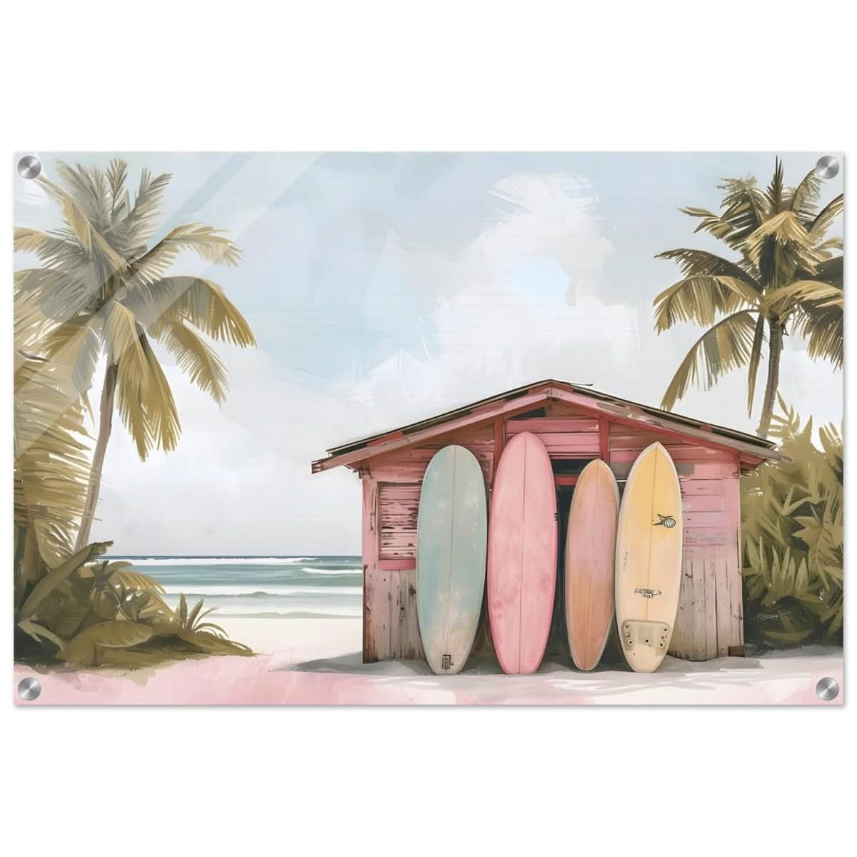 Surfside Retreat | Modern Coastal Wall art Print - Acrylic Print - 50x75 cm / 20x30″ -