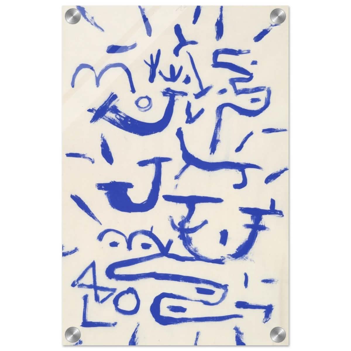 Surrealist Abstract Art Kriechendes und Baumendes (Creeper and Climber) by Paul Klee 1937 - Acrylic Print - 30x45 cm / 12x18″ -