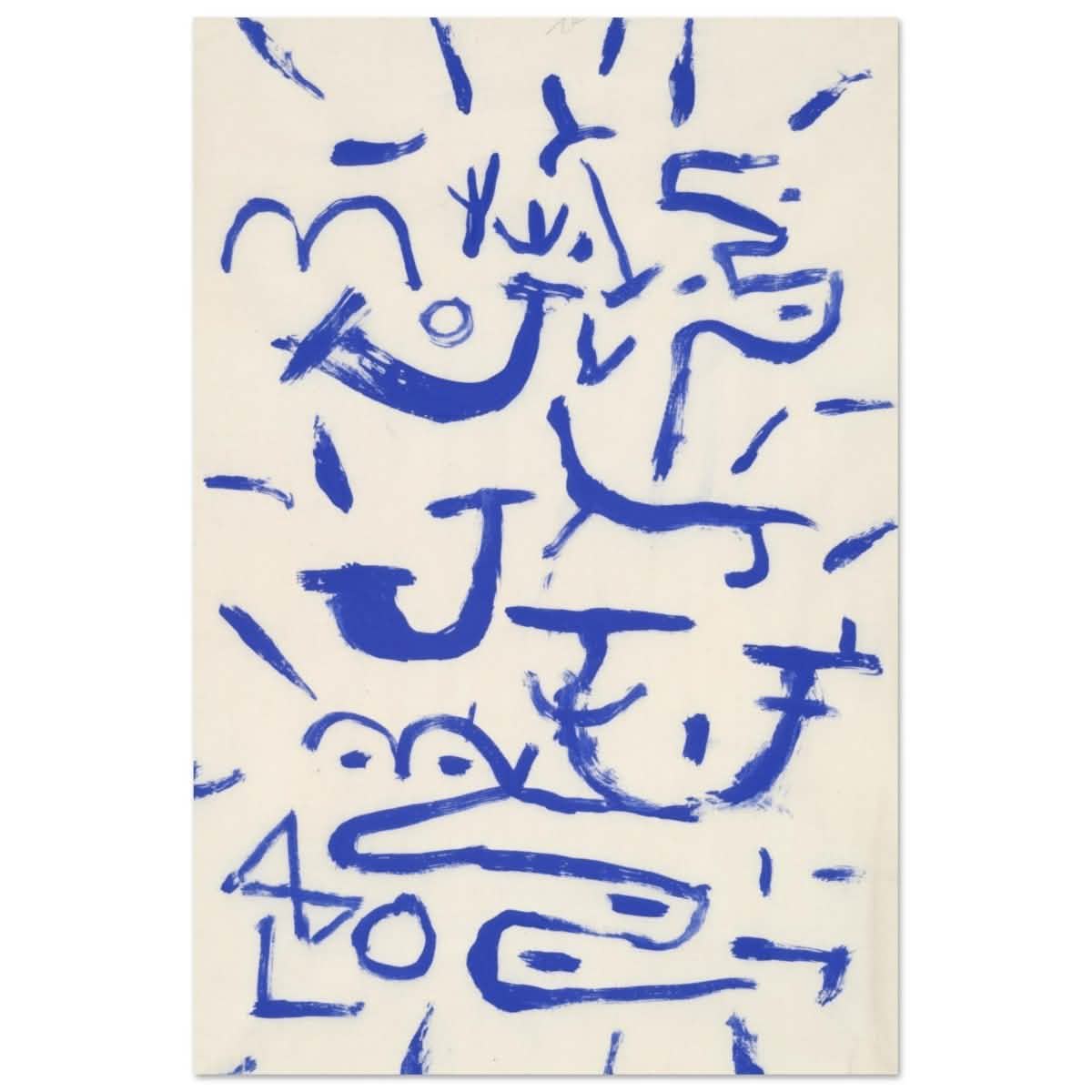 Surrealist Abstract Art Kriechendes und Baumendes (Creeper and Climber) by Paul Klee 1937 - Aluminum Print - 30x45 cm / 12x18″ -