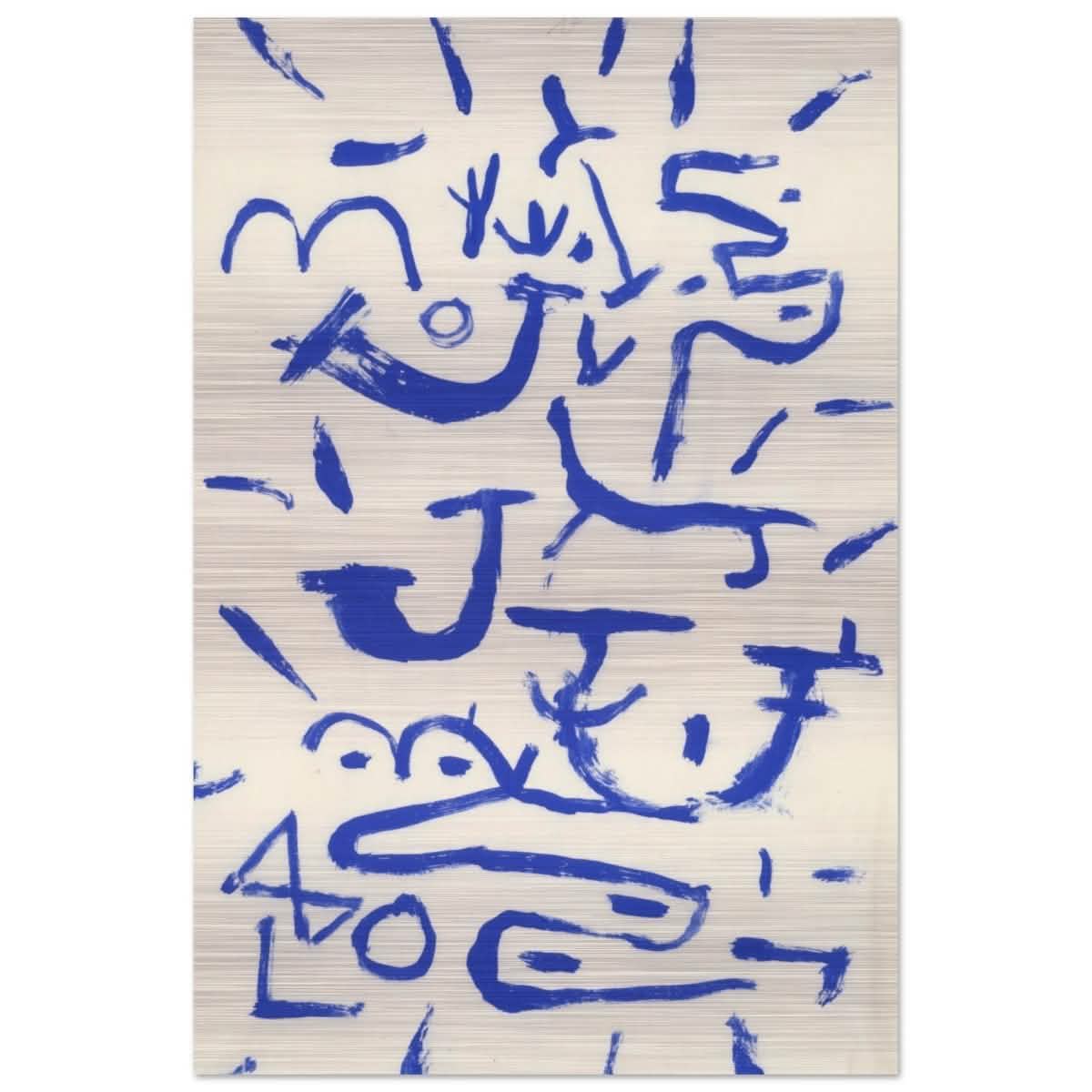 Surrealist Abstract Art Kriechendes und Baumendes (Creeper and Climber) by Paul Klee 1937 - Brushed Aluminum Print - 50x75 cm / 20x30″ -