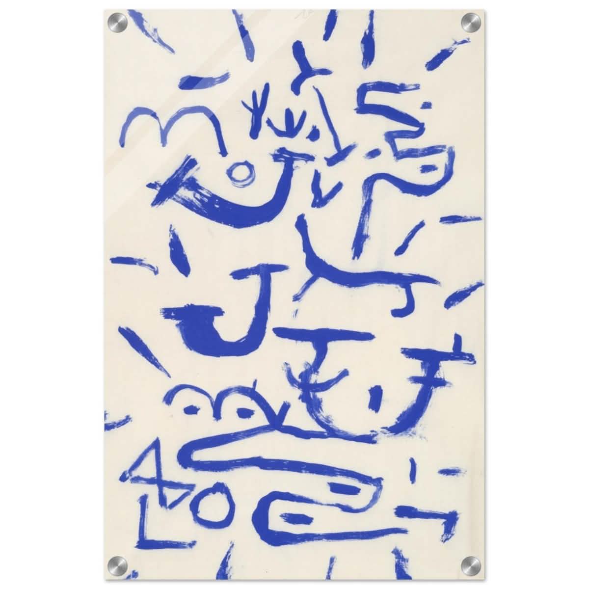 Surrealist Abstract Art Kriechendes und Baumendes (Creeper and Climber) by Paul Klee 1937 - Acrylic Print - 40x60 cm / 16x24″ -