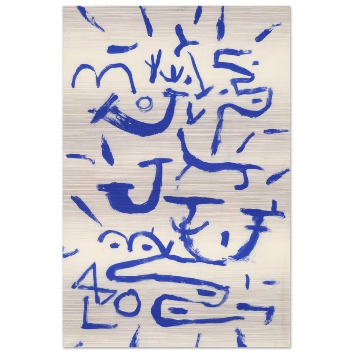 Surrealist Abstract Art Kriechendes und Baumendes (Creeper and Climber) by Paul Klee 1937 - Brushed Aluminum Print - 60x90 cm / 24x36″ -