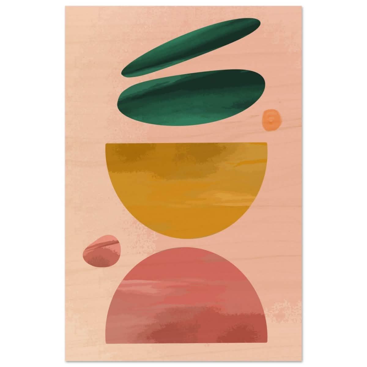 Symmetry in Motion | Abstract Minimalism | Wall art print - Wood Prints - 30x45 cm / 12x18″ -