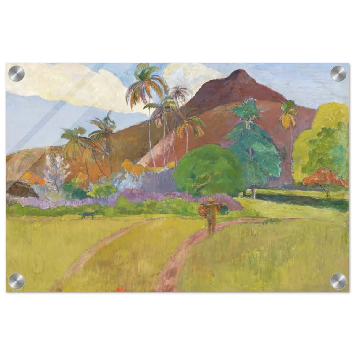 Tahitian Landscape (1891) by Paul Gauguin | Vintage Nature wall art print - Acrylic Print - 30x45 cm / 12x18″ -