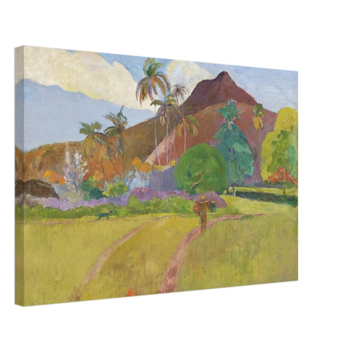 Tahitian Landscape (1891) by Paul Gauguin | Vintage Nature wall art print - Canvas - 40x60 cm / 16x24″ -