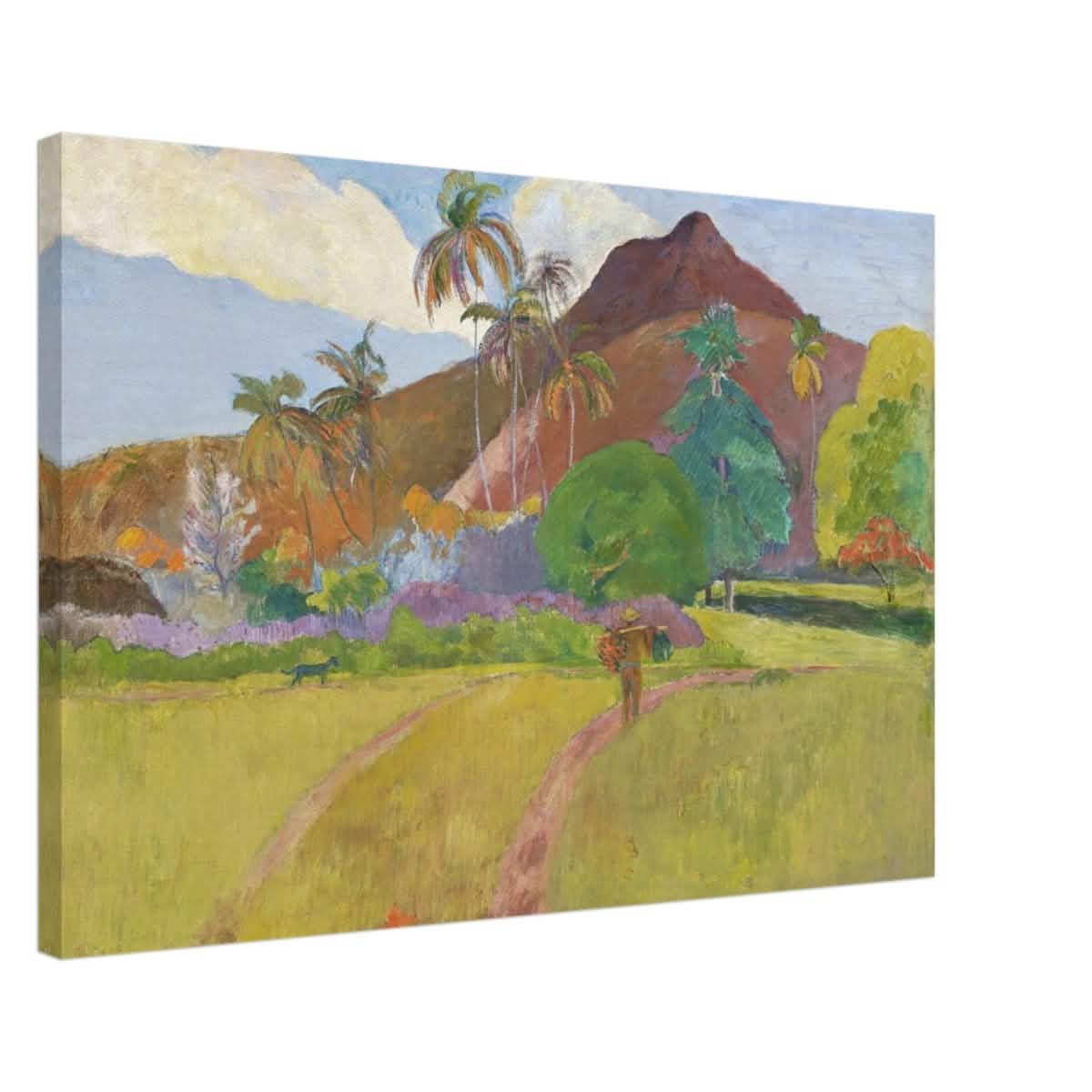 Tahitian Landscape (1891) by Paul Gauguin | Vintage Nature wall art print - Canvas - 50x75 cm / 20x30″ -