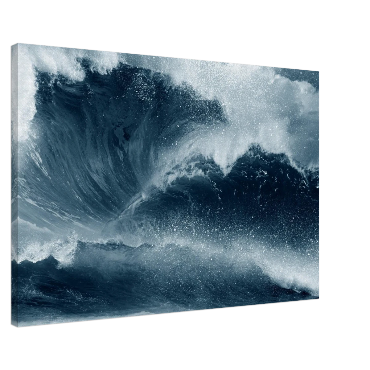 "Tempest Surge" – Monochrome Ocean Wave Wall Art Print - Canvas - 60x90 cm / 24x36″ -