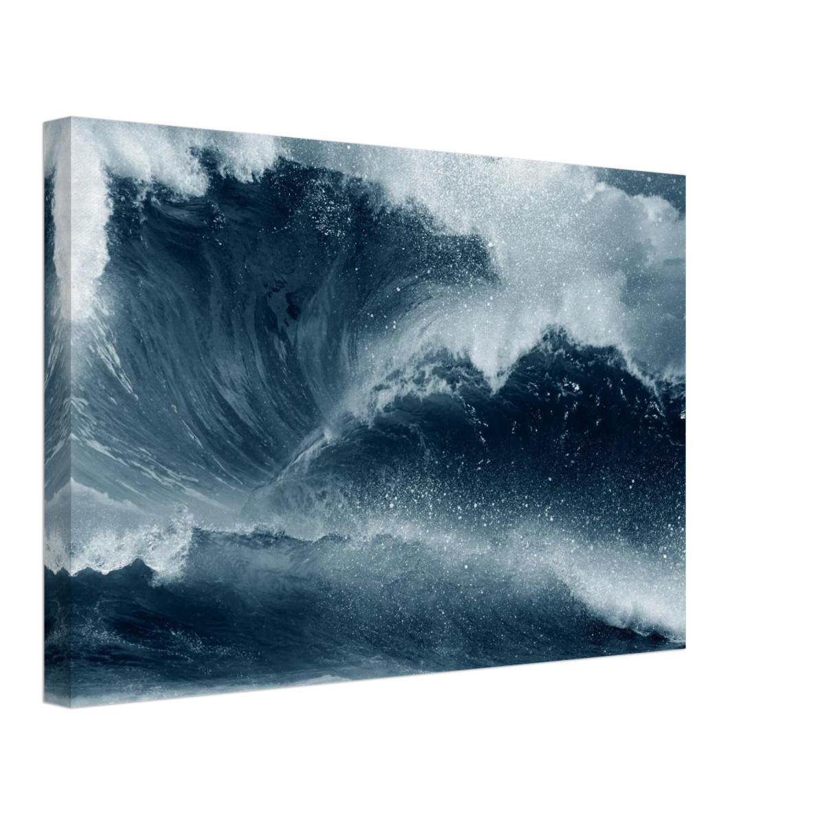 "Tempest Surge" – Monochrome Ocean Wave Wall Art Print - Canvas - 30x45 cm / 12x18″ -