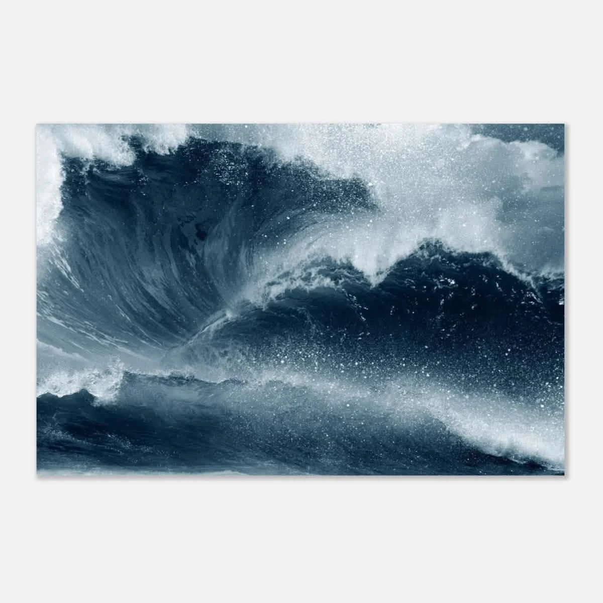 "Tempest Surge" – Monochrome Ocean Wave Wall Art Print - Aluminum Print - 50x75 cm / 20x30″ -