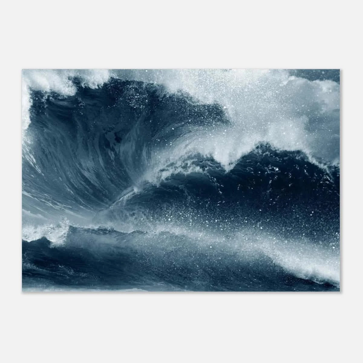 "Tempest Surge" – Monochrome Ocean Wave Wall Art Print - Aluminum Print - 70x100 cm / 28x40″ -