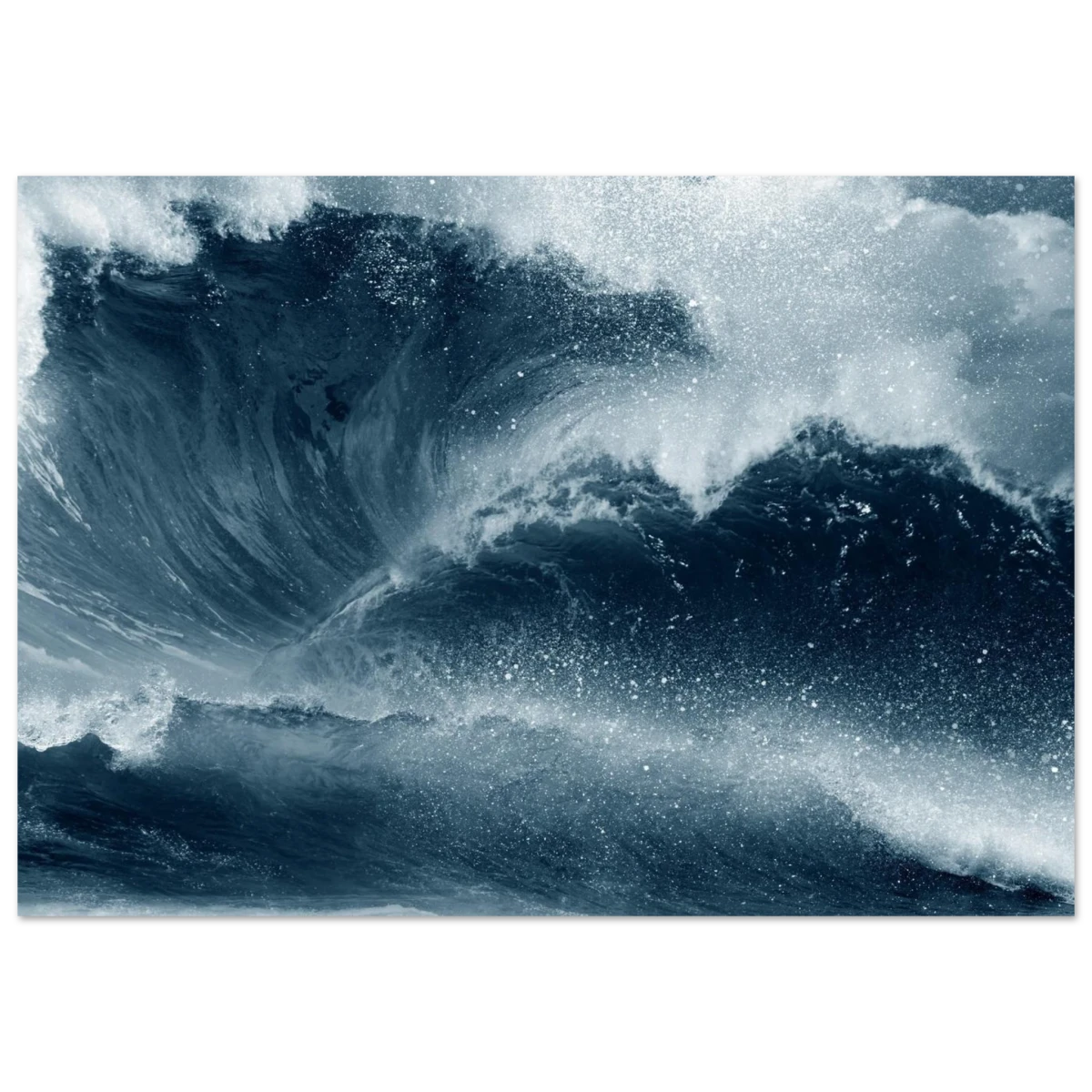 "Tempest Surge" – Monochrome Ocean Wave Wall Art Print - Fine Art Poster - 70x100 cm / 28x40″ -