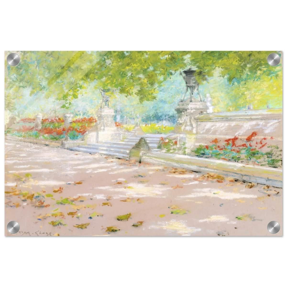 Terrace, Prospect Park William by Merritt Chase 1887 | Wall art Print - 30x45 cm / 12x18″ - Acrylic Print -