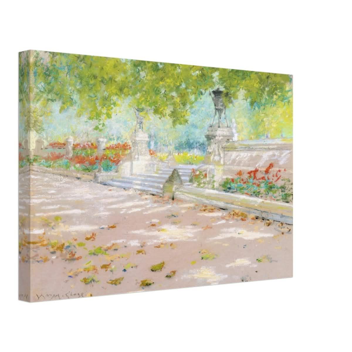 Terrace, Prospect Park William by Merritt Chase 1887 | Wall art Print - 30x45 cm / 12x18″ - Canvas -