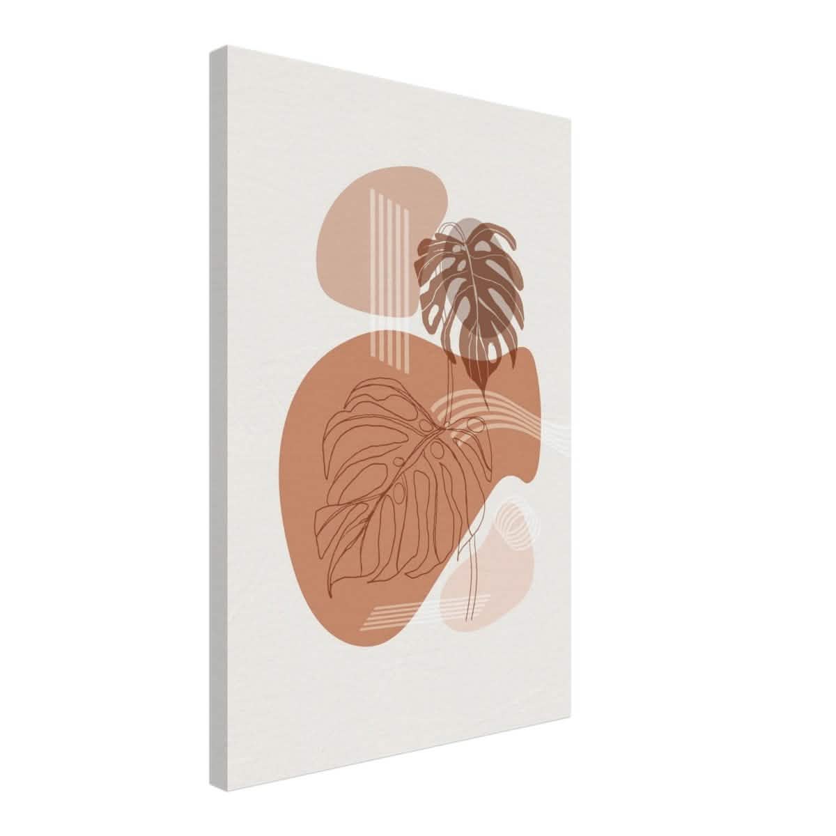 Terracotta Monstera Harmony | Wall art Print - 40x60 cm / 16x24″ - Canvas -