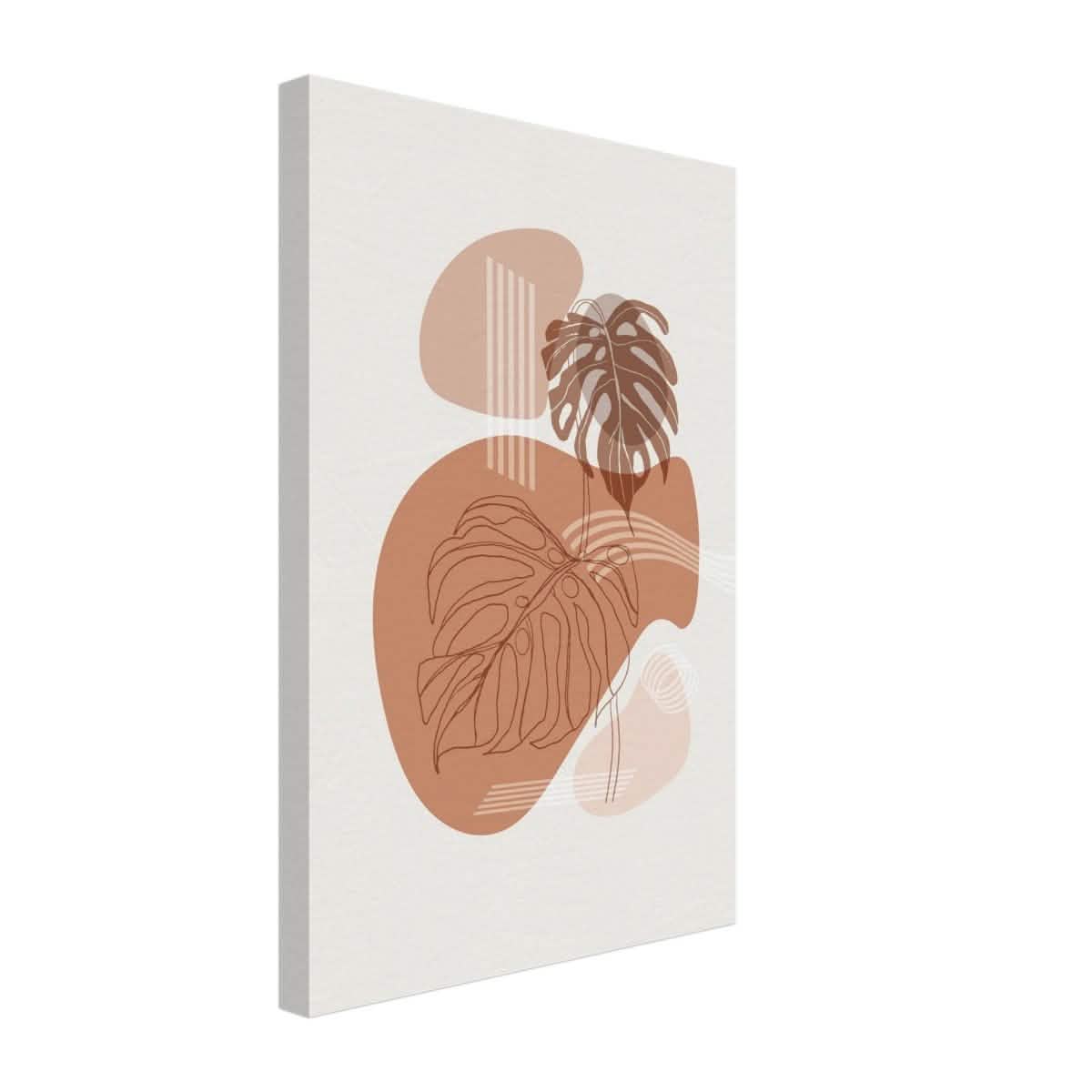Terracotta Monstera Harmony | Wall art Print - 30x45 cm / 12x18″ - Canvas -
