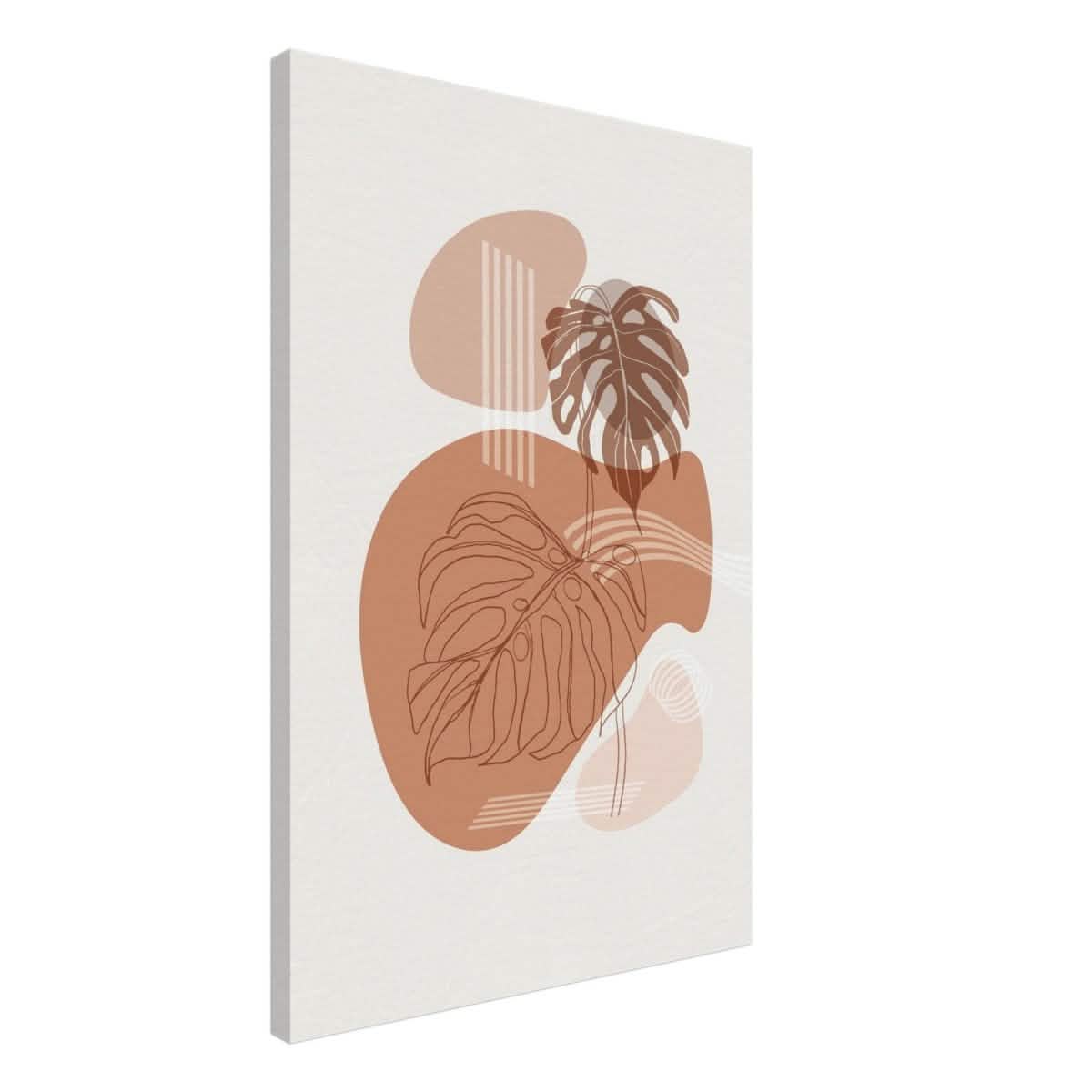 Terracotta Monstera Harmony | Wall art Print - 50x75 cm / 20x30″ - Canvas -