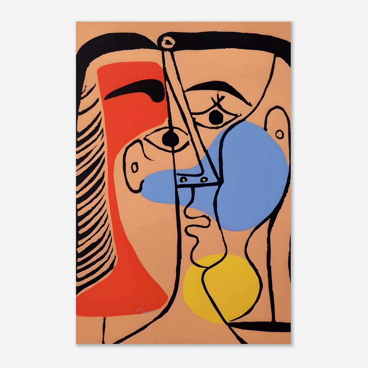Tête de Femme | Head of a Woman by Pablo Picasso 1962 - Aluminum Print - 60x90 cm / 24x36″ -
