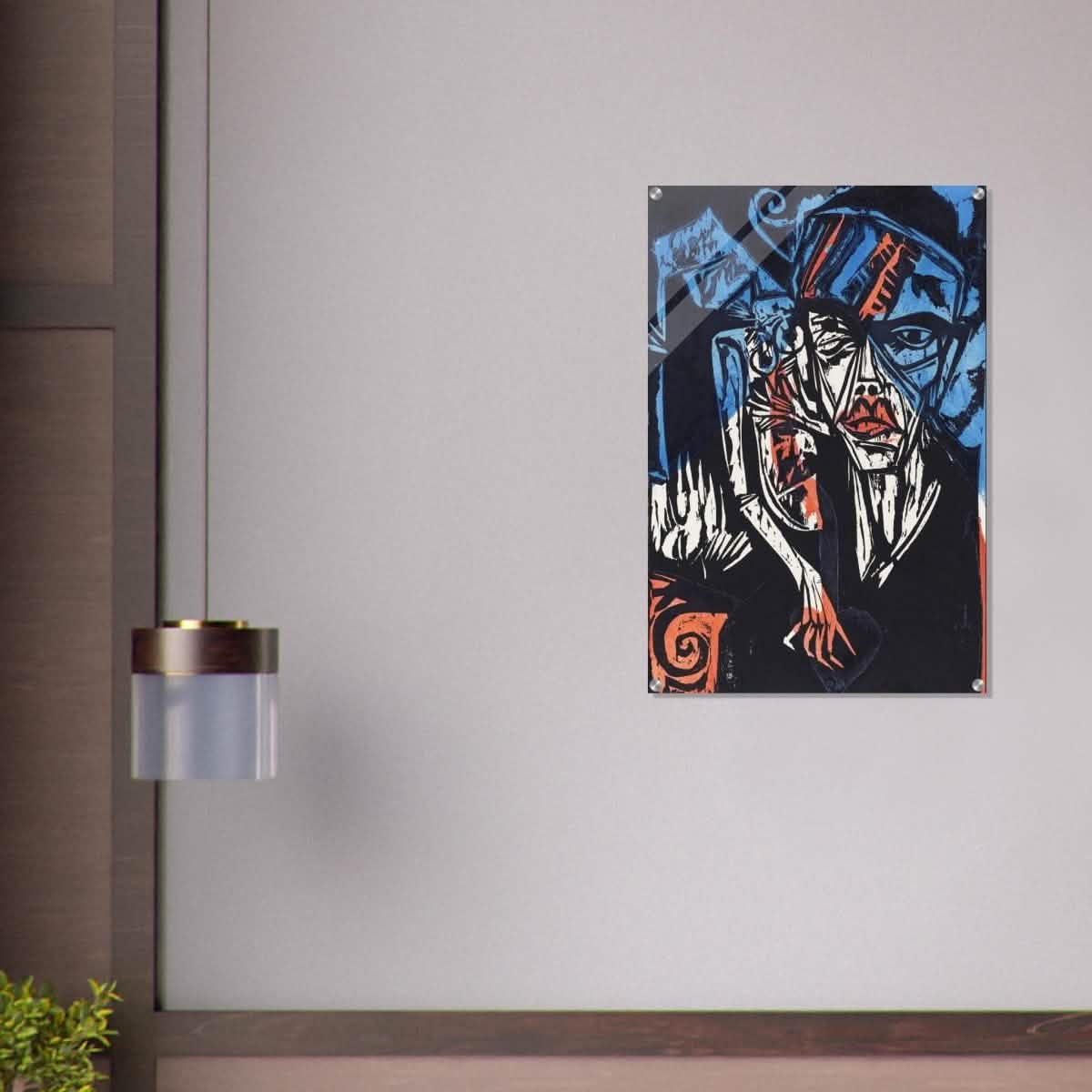 The Agonies of Love by Ernst Ludwig Kirchner Wall art print - Acrylic Print - 60x90 cm / 24x36″ -