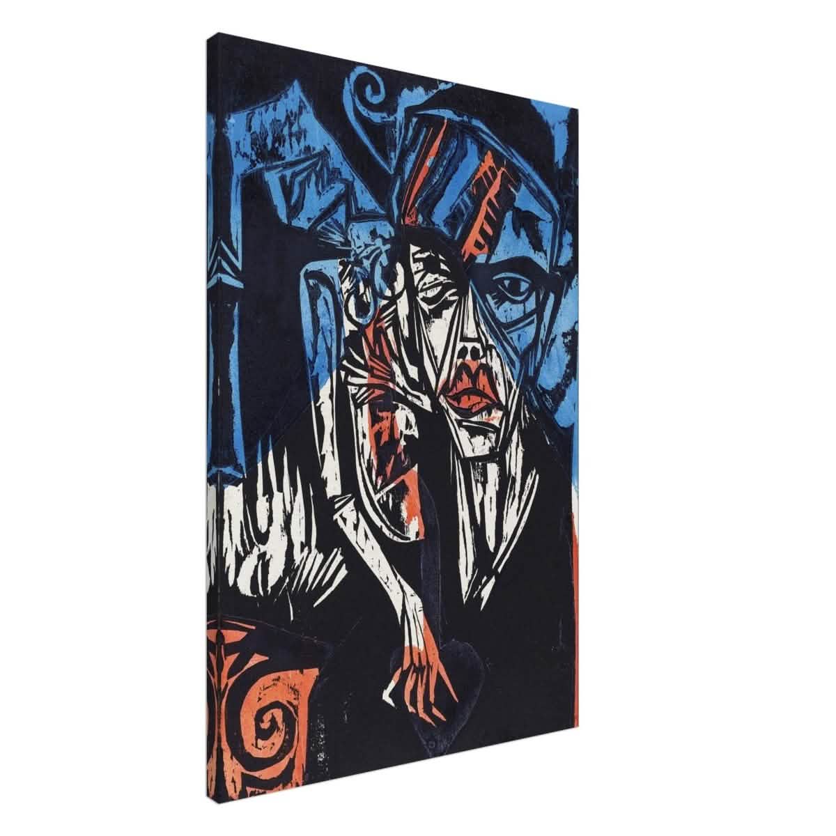 The Agonies of Love by Ernst Ludwig Kirchner Wall art print - Canvas - 60x90 cm / 24x36″ - Slim