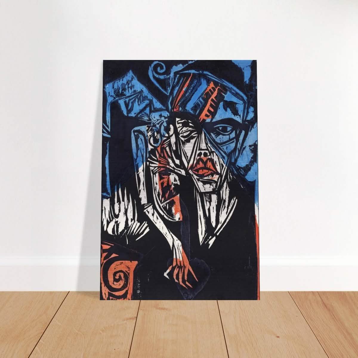 The Agonies of Love by Ernst Ludwig Kirchner Wall art print - Brushed Aluminum Print - 50x75 cm / 20x30″ -