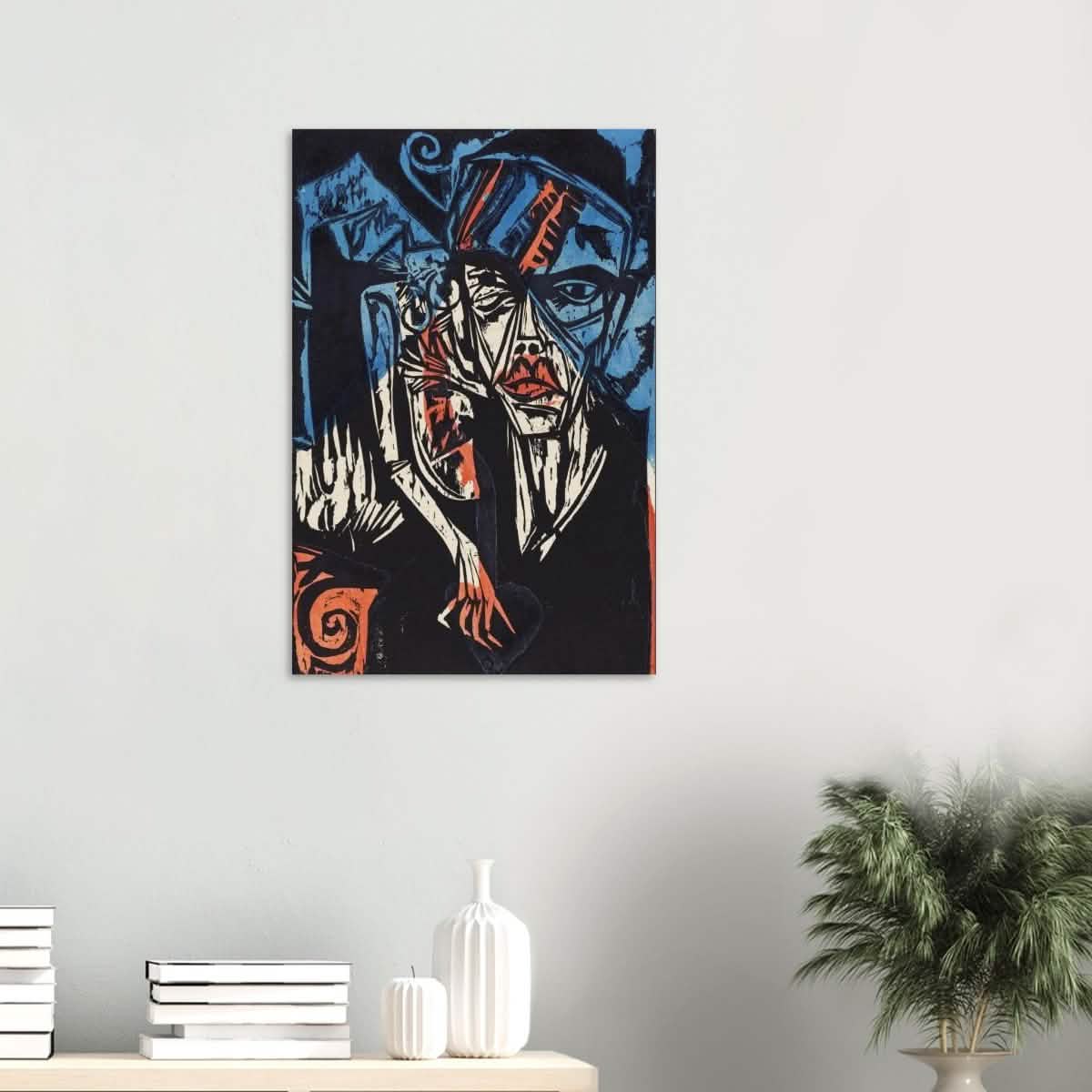 The Agonies of Love by Ernst Ludwig Kirchner Wall art print - Wood Prints - 50x75 cm / 20x30″ - 20 mm