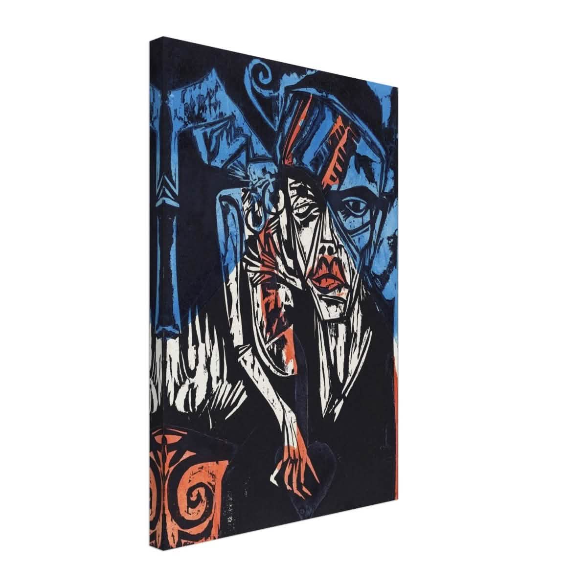 The Agonies of Love by Ernst Ludwig Kirchner Wall art print - Canvas - 40x60 cm / 16x24″ - Thick