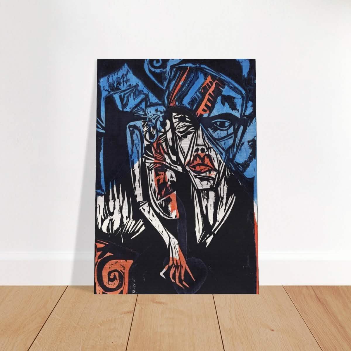 The Agonies of Love by Ernst Ludwig Kirchner Wall art print - Brushed Aluminum Print - 70x100 cm / 28x40″ -
