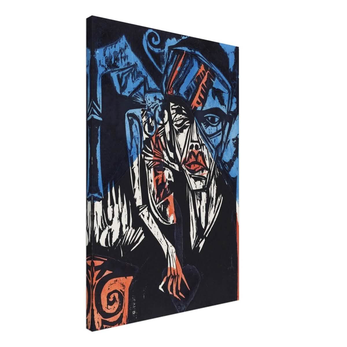 The Agonies of Love by Ernst Ludwig Kirchner Wall art print - Canvas - 60x90 cm / 24x36″ - Thick