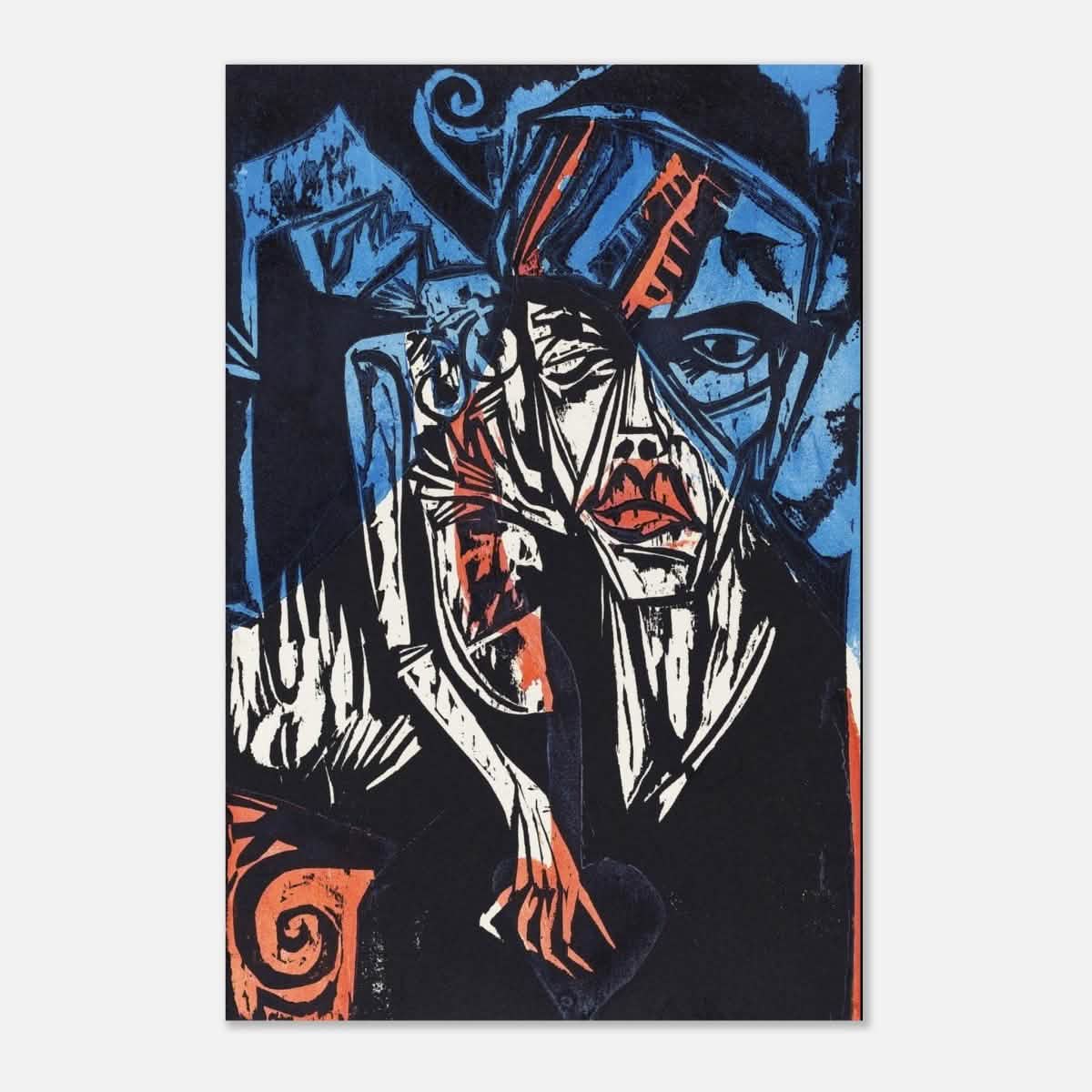 The Agonies of Love by Ernst Ludwig Kirchner Wall art print - Aluminum Print - 30x45 cm / 12x18″ -