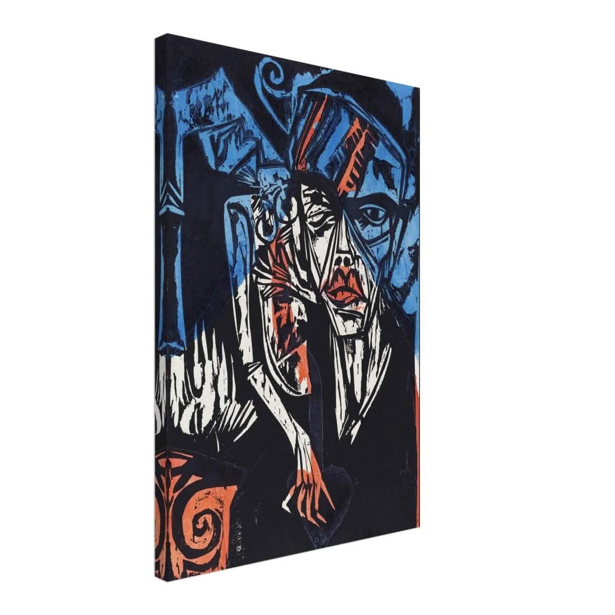 The Agonies of Love by Ernst Ludwig Kirchner Wall art print - Canvas - 40x60 cm / 16x24″ - Slim
