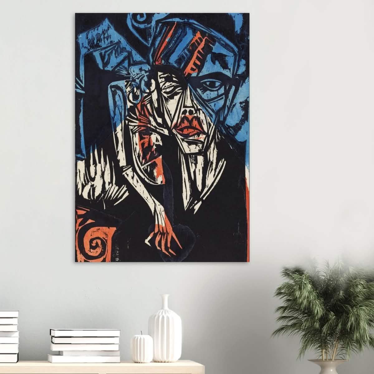 The Agonies of Love by Ernst Ludwig Kirchner Wall art print - Wood Prints - 70x100 cm / 28x40″ - 20 mm