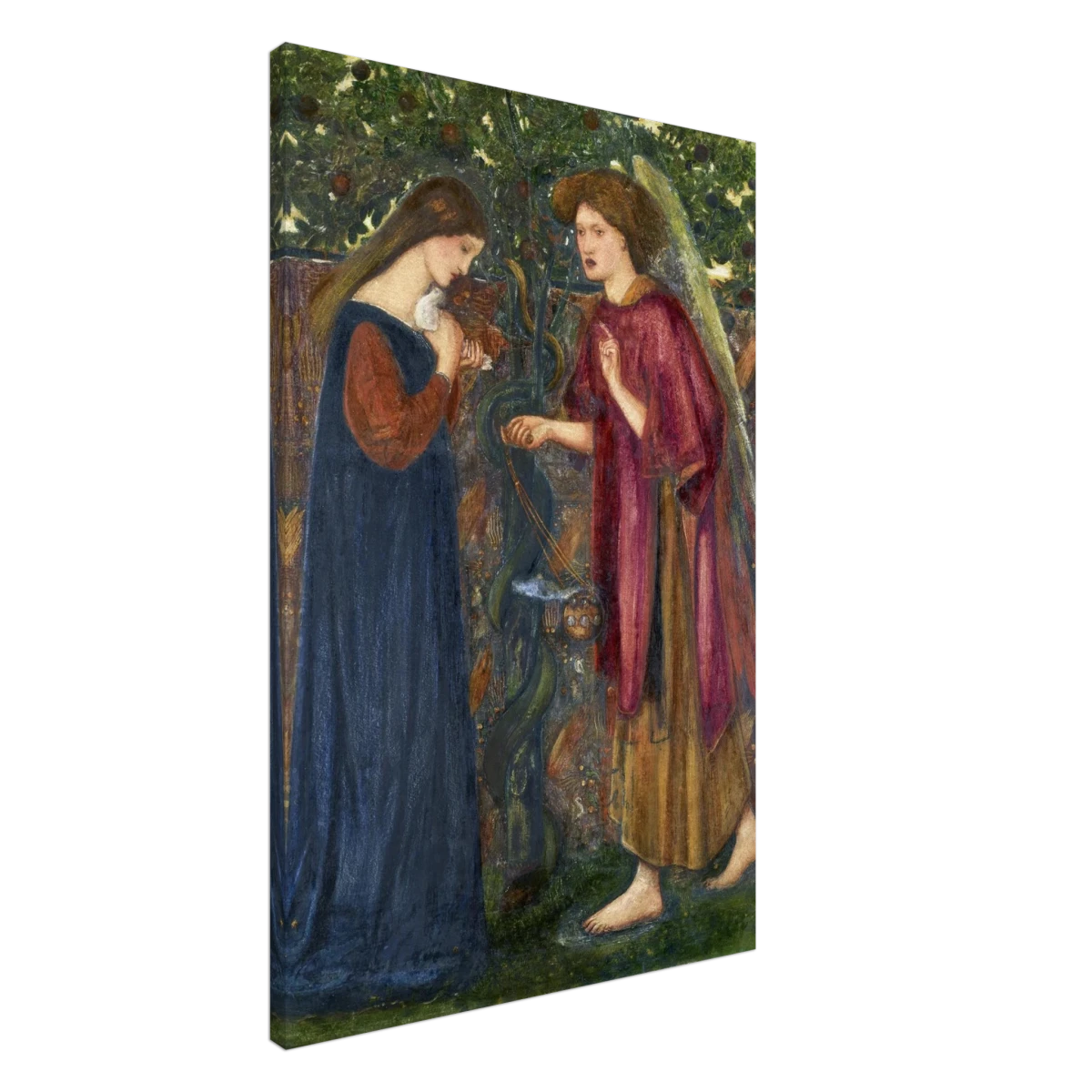 The Annunciation by Sir Edward Burne–Jones | A Masterpiece of Pre - Raphaelite Art | wall Art Print - Canvas - 60x90 cm / 24x36″ -