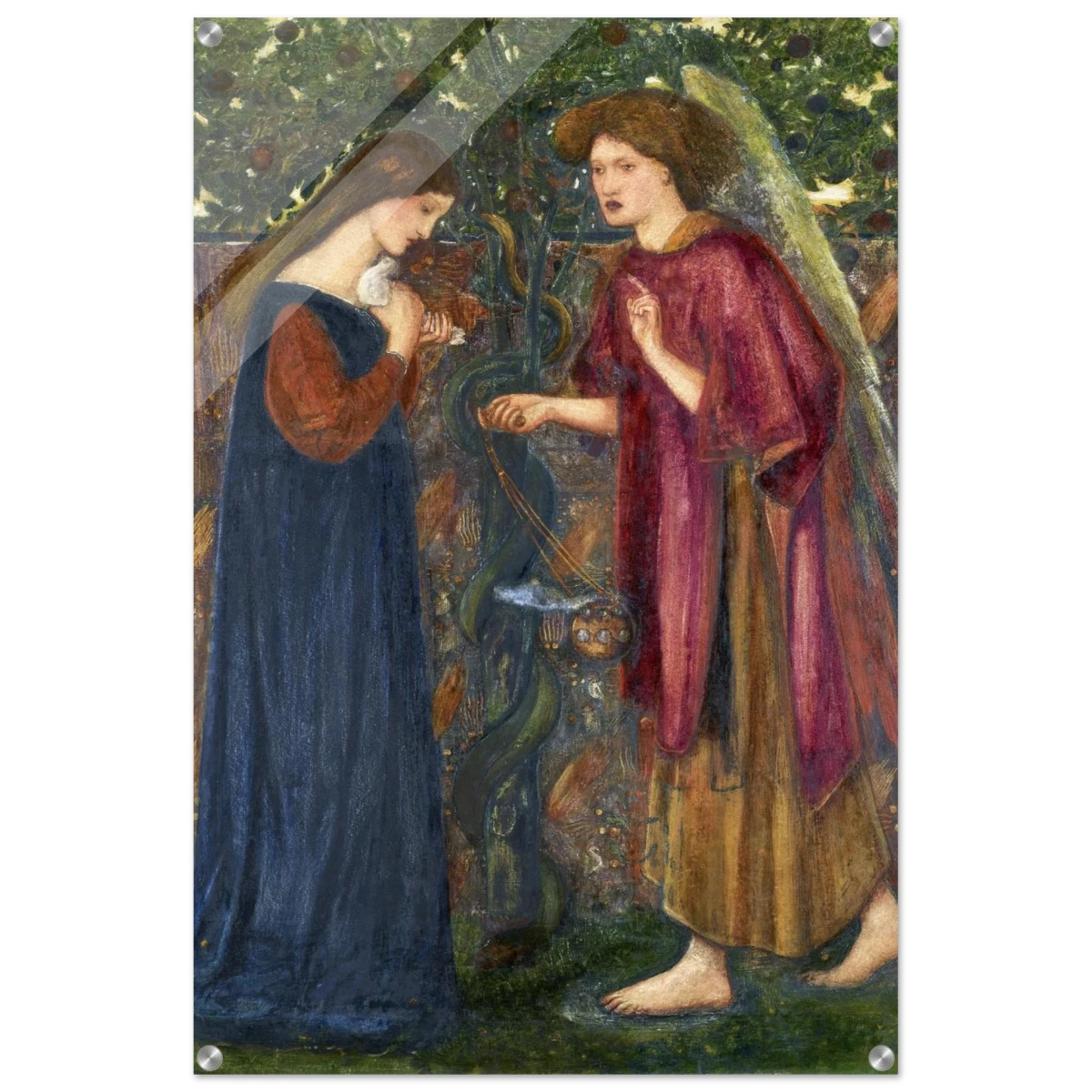 The Annunciation by Sir Edward Burne–Jones | A Masterpiece of Pre - Raphaelite Art | wall Art Print - Acrylic Print - 60x90 cm / 24x36″ -