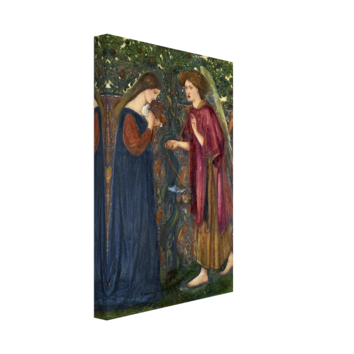The Annunciation by Sir Edward Burne–Jones | A Masterpiece of Pre - Raphaelite Art | wall Art Print - Canvas - 20x30 cm / 8x12″ -