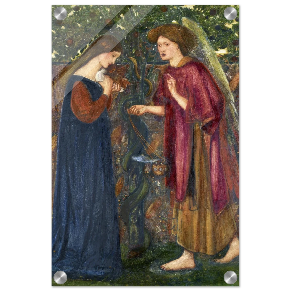 The Annunciation by Sir Edward Burne–Jones | A Masterpiece of Pre - Raphaelite Art | wall Art Print - Acrylic Print - 30x45 cm / 12x18″ -