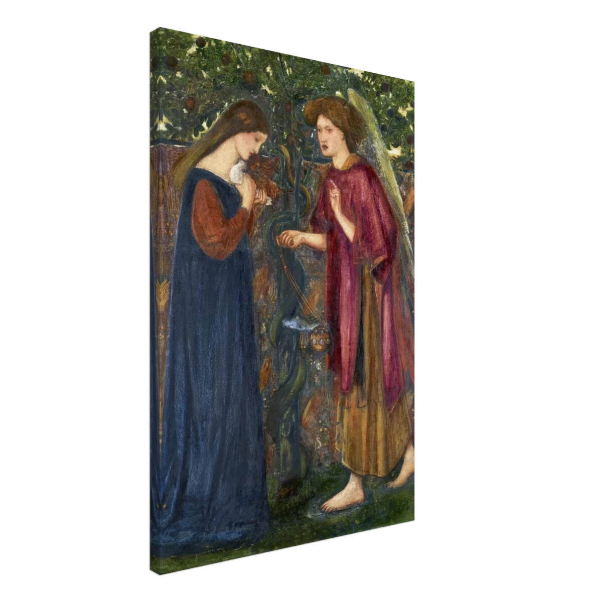 The Annunciation by Sir Edward Burne–Jones | A Masterpiece of Pre - Raphaelite Art | wall Art Print - Canvas - 50x75 cm / 20x30″ -
