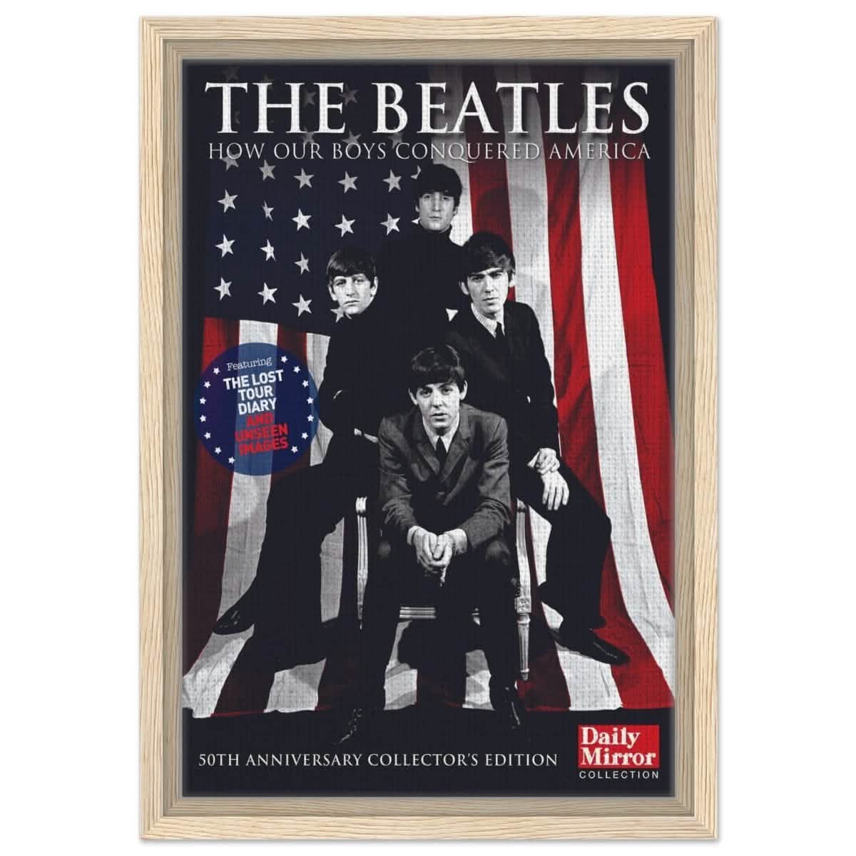 The Beatles | Da Vinci Pop Art wall art print | Rock Music - Framed Canvas - 30x45 cm / 12x18″ - Wood frame